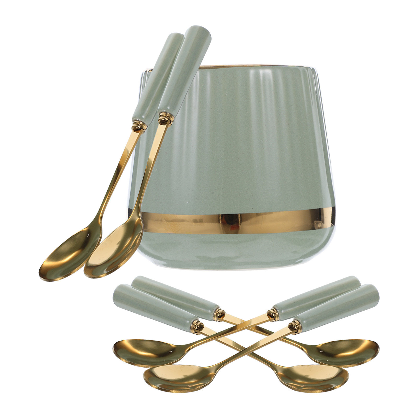 Coffee Tea And Sugar Set - 7Pcs Coffee Spoons Set Mini Dessert