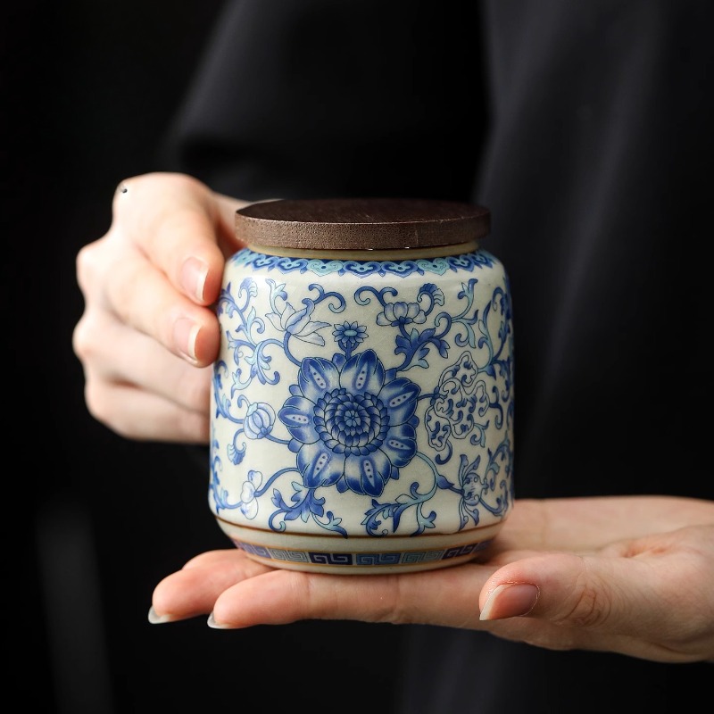 Coffee Tea Flask - Creative Blue and White Porcelain Sealed