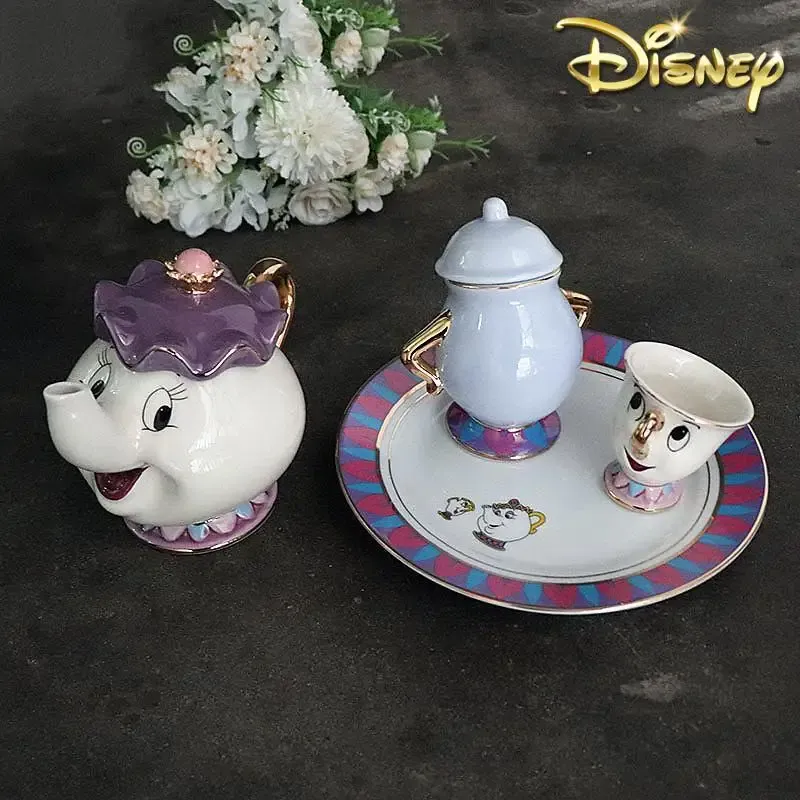 Coffee Tea And Sugar Set - Hot Teapot Cartoon Beauty And The