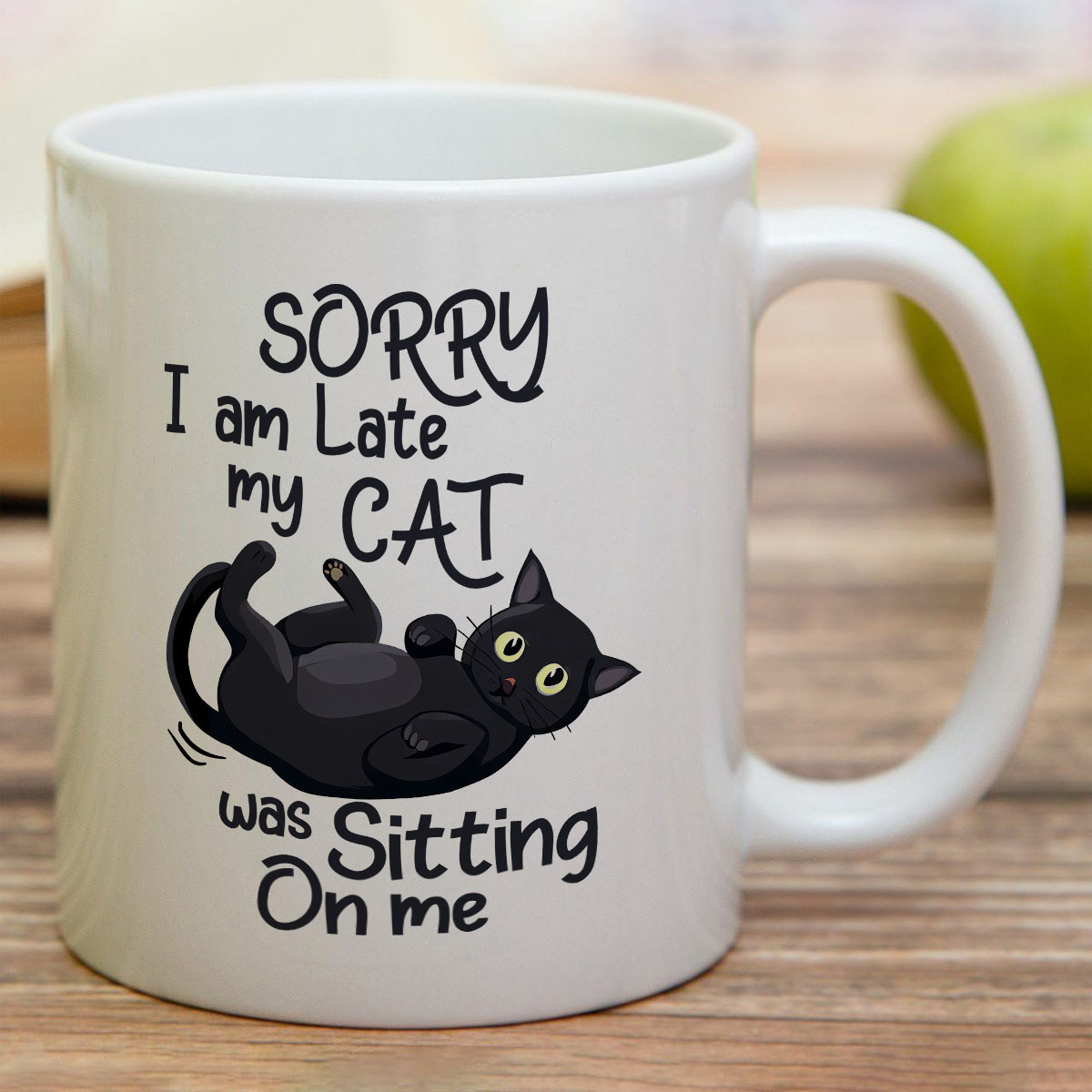 Coffee Tea You And Me - 1 Funny Cat Shaped Ceramic Mug