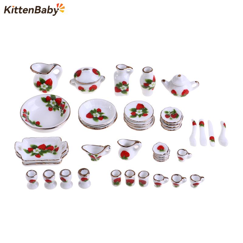 Tea Coffee Pot Set - 1 Set 1:12 Miniature Doll House