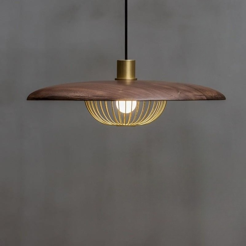 Switching Coffee To Tea - Imitation Wooden Round Pendant Light Personalized