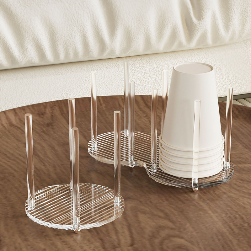 Coffee Tea Paper Cups - Acrylic Transparent Paper Cup Holder Disposable