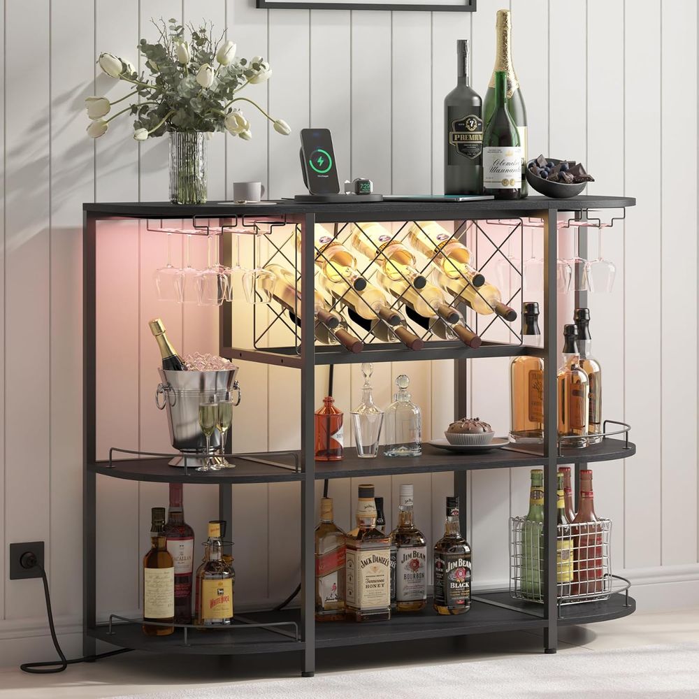 Black 3-Tier Coffee Table with - Coffee & Tea Restaurant review and price