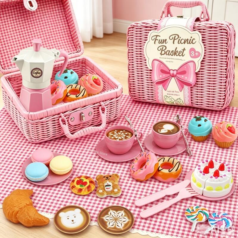 Simulation Picnic Food With Ba - Coffee Tea Gift Basket review and price