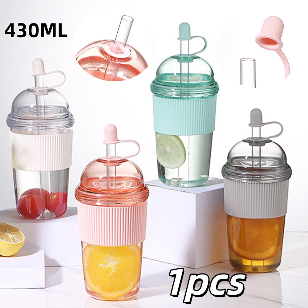 1pc 430ml Portable Flip Straw  - Coffee Tea Flask review and price