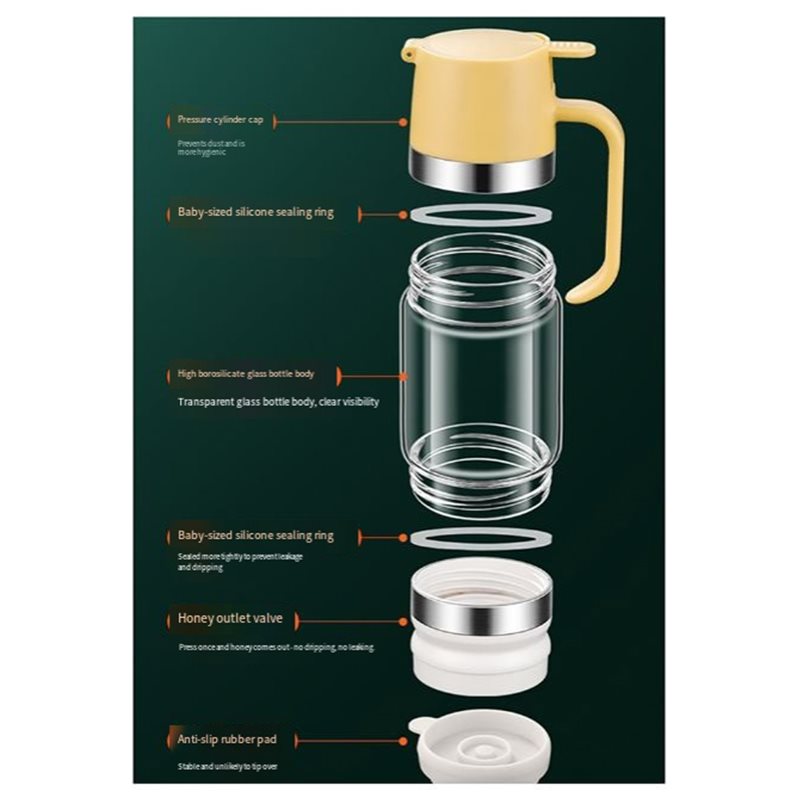 No Drip Honey Dispenser 350Ml  - Coffee Tea Flask review and price
