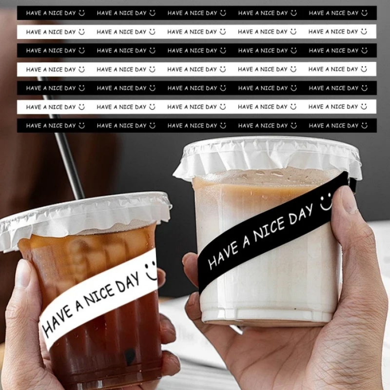 100Pcs HAVE A NICE DAY Smile F - Coffee Tea Paper Cups review and price