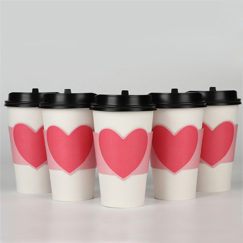 100pcs Disposable Cup Sleeve F - Coffee Tea Paper Cups review and price