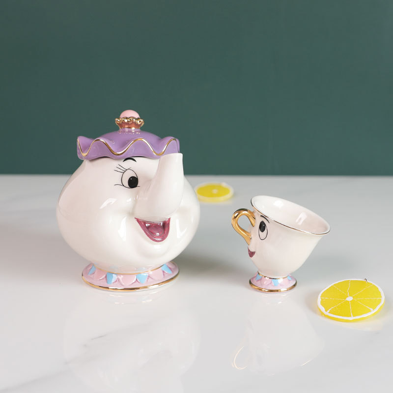 Hot Teapot Cartoon Beauty And  - Coffee Tea And Sugar Set review and price