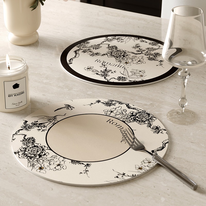 Round Leather Placemat for Coa - T And Tea Coffee review and price