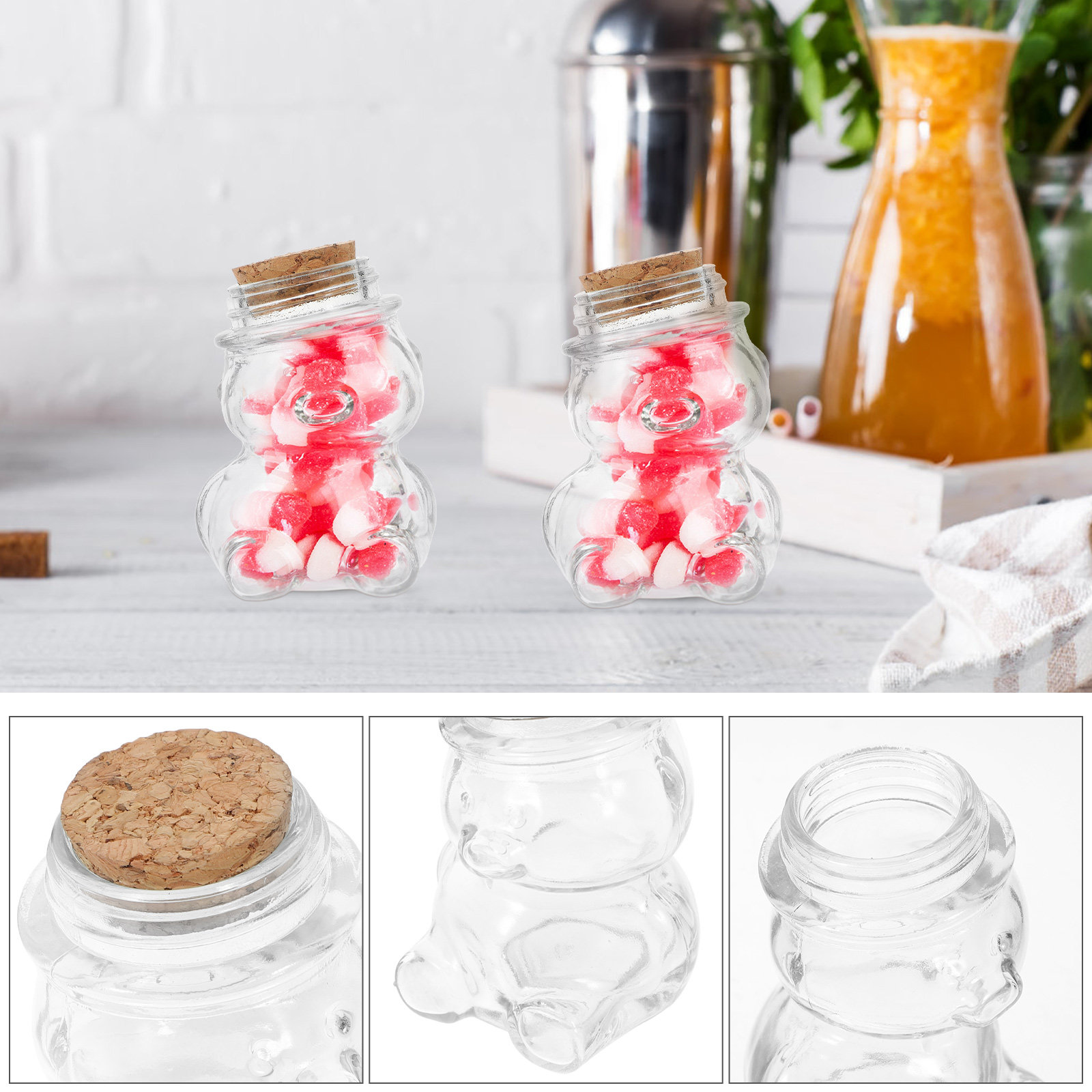 4Pcs Glass Candy Jar Set Trans - Coffee Tea And Sugar Set review and price