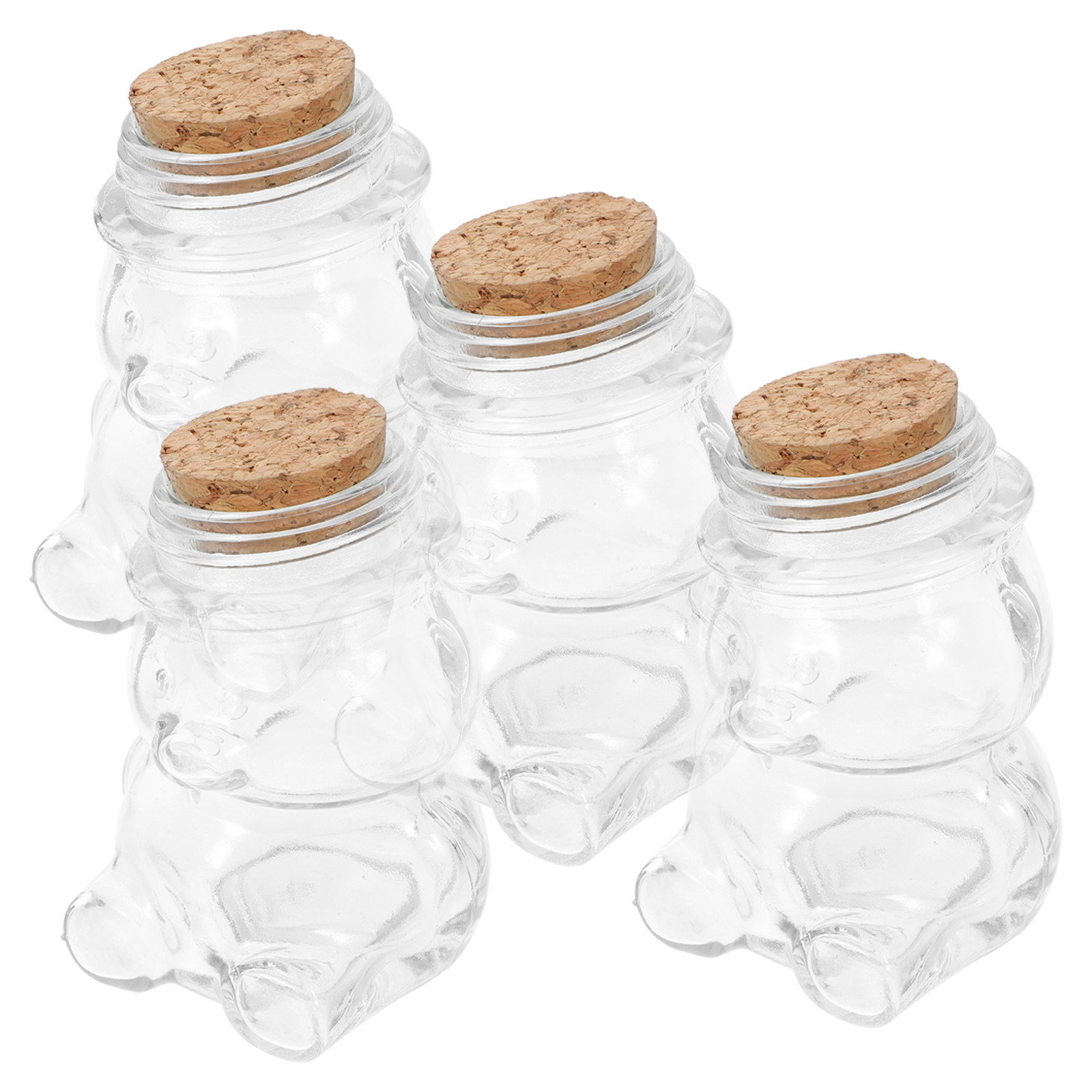 4Pcs Glass Candy Jar Set Trans - Coffee Tea And Sugar Set review and price