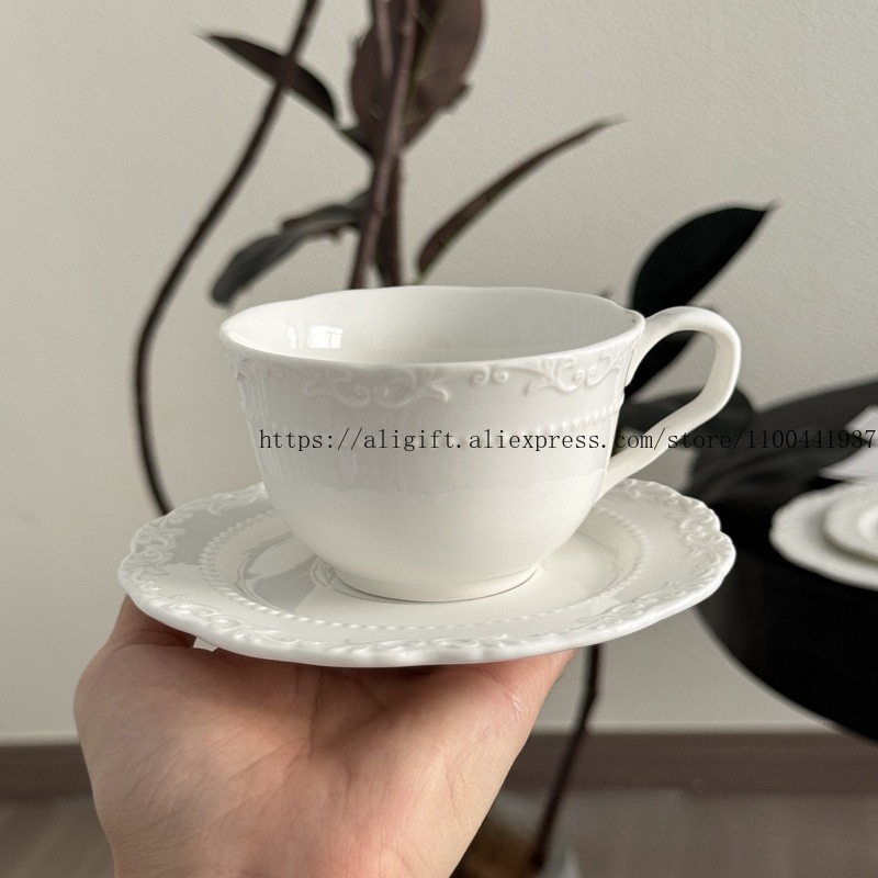 French Light Luxury Embossed F - Coffee Tea And Sugar Set review and price