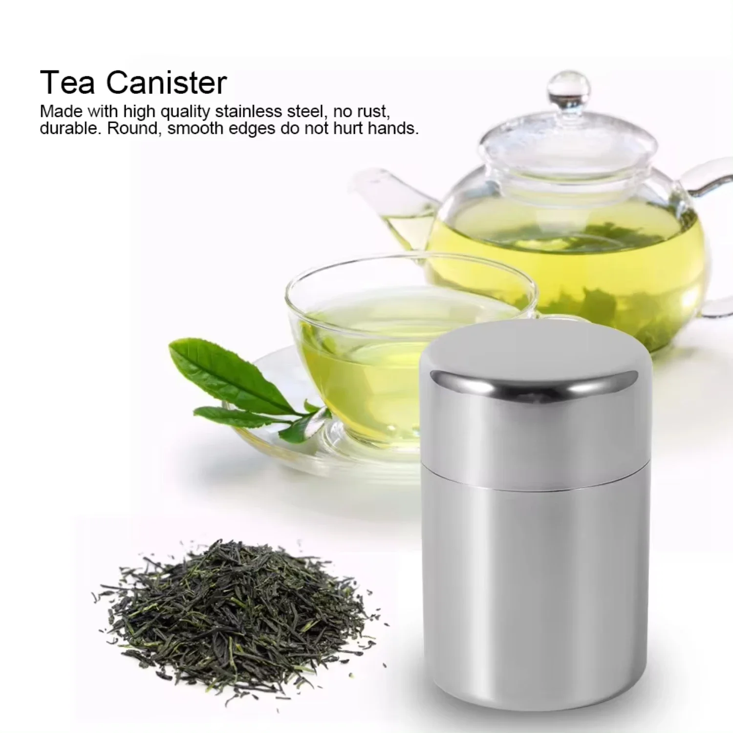 Stainless Steel Tea Leaf Tins  - Coffee Tea And Sugar Set review and price