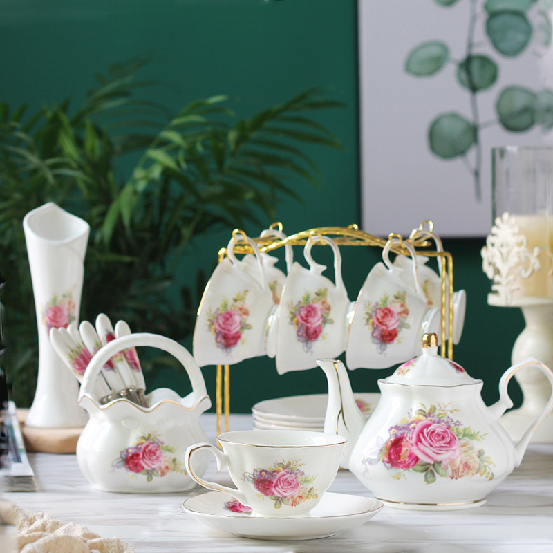 Ceramic coffee set European cu - Tea Coffee Pot Set review and price