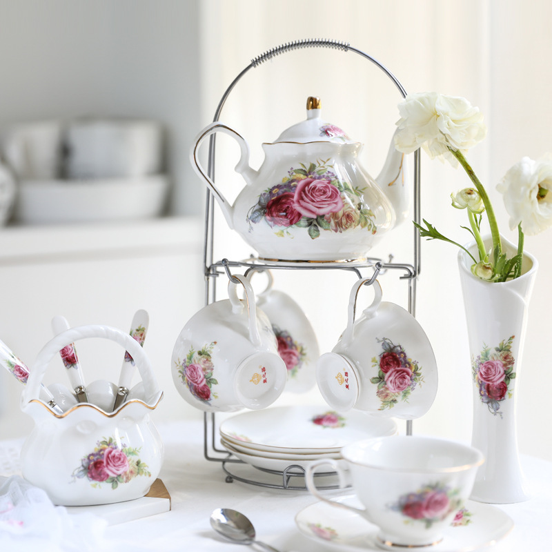 Ceramic coffee set European cu - Tea Coffee Pot Set review and price