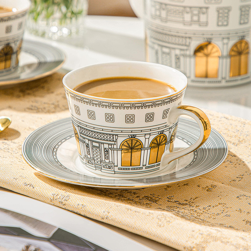 Architectural Cup and Saucer C - Coffee Tea Flask review and price