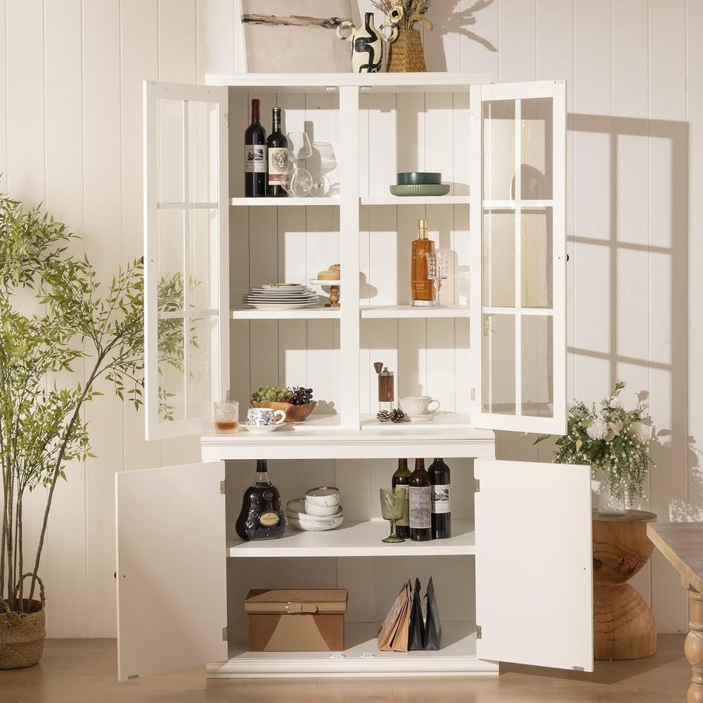 75 Tall White Glass Door Kitch - Coffee & Tea Restaurant review and price