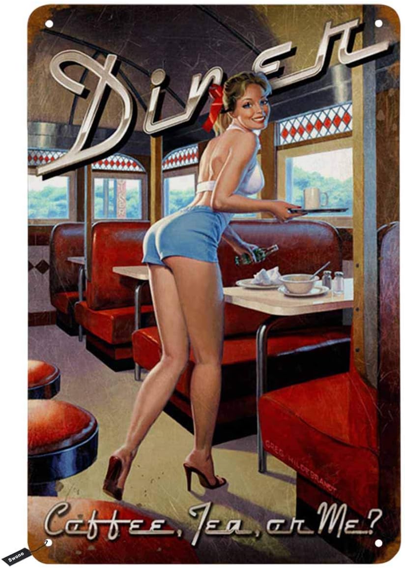 Swono Dinner Tin Signs,Pinup G - Coffee Tea You And Me review and price